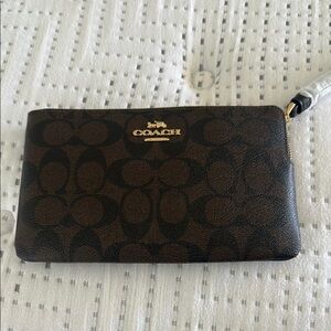 Coach Brown and Black Wristlet